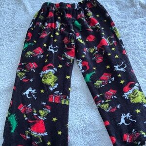 Kids Grinch Pajama Pants - Black and Red